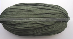 1 m Flachkordel aus Polyester ohne Kern 8mm breit (Olivgrün)