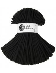 1 m Bobbiny Premium Baumwollkordel in Black - Ø 5 mm