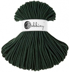 1 m Bobbiny Premium Baumwollkordel in Forrest Green - Ø 5 mm