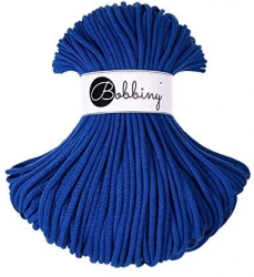 1 m Bobbiny Premium Baumwollkordel in Classic Blue - Ø 5 mm