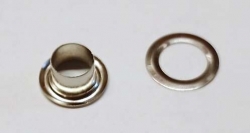 10 Stück - Metallösen/nieten - nickelfarben, 6 mm