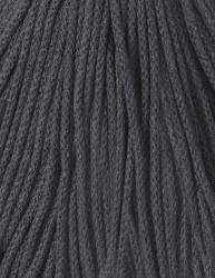 1 m Bobbiny Premium Baumwollkordel in Charcoal - Ø 3 mm