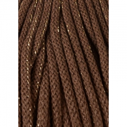 1 m Bobbiny Premium Baumwollkordel in Golden Mocha - Ø 5 mm