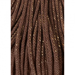 1 m Bobbiny Premium Baumwollkordel in Gold Mocha - Ø 3 mm