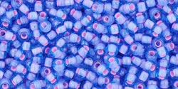 10 g TOHO Seed Beads 11/0 TR-11-0938 - Inside-Color Aqua/Pink Lined (E)