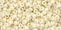 10 g TOHO Seed Beads 11/0 TR-11-0409 - Opaque-Rainbow Lt Beige