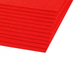 1 Filzmatte ca. 20x30 cm - rot - ca. 1,5-2 mm dick