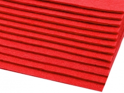 1 Filzmatte ca. 20x30 cm - rot - ca. 2-3 mm dick