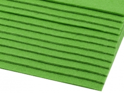 1 Filzmatte ca. 20x30 cm - lindgrün - ca. 2-3 mm dick
