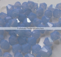 25 Stück - PRECIOSA-M.C. Bicone 6,0 mm - Sapphire Lt Opal