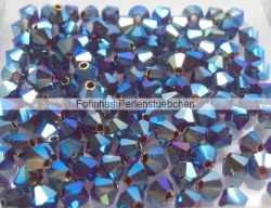 25 Stück - PRECIOSA-M.C. Bicone 4,0 mm - Siam 2AB