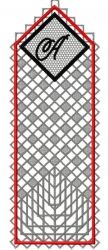 Stickdatei "FSL mit/ohne Organza - Lesezeichen - A bis Z und Blanko"