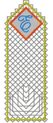 Stickdatei "FSL mit/ohne Organza - Lesezeichen - E"