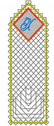 Stickdatei "FSL mit/ohne Organza - Lesezeichen - X"