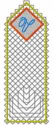 Stickdatei "FSL mit/ohne Organza - Lesezeichen - V"