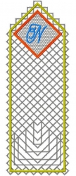 Stickdatei "FSL mit/ohne Organza - Lesezeichen - N"