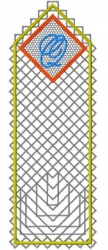 Stickdatei "FSL mit/ohne Organza - Lesezeichen - Q"