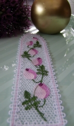 Stickdatei "FSL - Lesezeichen 3" - Rosen/Tulpen