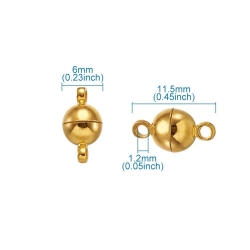 1 Magnet-Verschluss Ø 11.5x6mm mm goldfarben