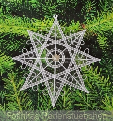 Stickdatei "Lace - Schneeflocke/Stern" Nr. 3 (80, 100, 120, 150 mm)