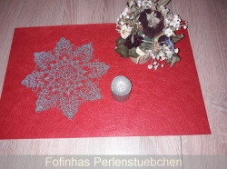 Stickdatei Lace - Deckchen-Set Nr. 01 - "Schneeflocke/Stern" (200x200 mm)