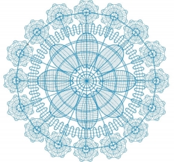Stickdatei Lace - Deckchen-Set Nr. 03 (200x200 mm)