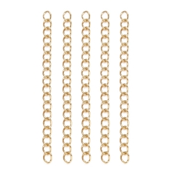 1 Stück 304 Edelstahl, Kettenverlängerung, goldfarben Größe: ca. 47~53 mm lang, 3 mm breit.