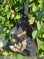 Stickdatei "Vollstick - Fledermaus - Carlos + Spinnen und Spinnennetze"