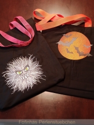 Stickdatei "Vollstick - Fledermaus & Mond"