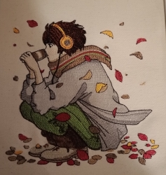 Stickdatei "Knabe im Herbst"
