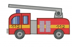 Stickdatei Feuerwehr-Leiterwagen