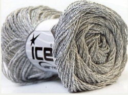 5x50 Gramm Wolle ICE yarns - Cleo - silber