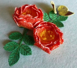 Stickdatei "FSL & ITH - Rosen OHNE Satinrand" --- Design Pack