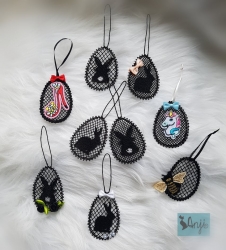 Stickdatei "FSL - Ei mit Hase in zwei Varianten" --- Design Pack