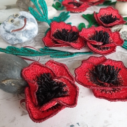 Stickdatei "FSL & ITH - Mohn"- ca. 60 mm