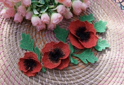 Stickdatei "FSL & ITH - Mohn" - ca. 90 mm
