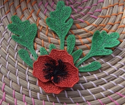 Stickdatei "FSL & ITH - Mohn" - ca. 90 mm