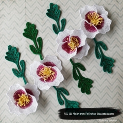 Stickdatei "FSL & ITH - Mohn" - ca. 90 mm