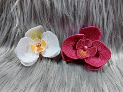 Stickdatei "FSL - Orchidee, mit Loch zum Montieren" - ca. 80 mm - Einzeldatei
