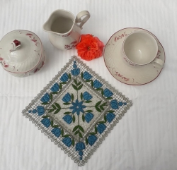 Stickdatei Lace - Deckchen-Set Nr. 10 (200x200 mm)