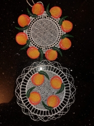 Stickdatei Lace - Marmeladendeckchen - Apricosen-Set