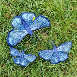 Stickdatei "FSL & ITH - Schmetterling Bläuling N°2 " --- Design Pack