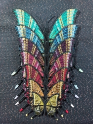 Stickdatei "FSL - Schmetterling-Kaiser von Indien - Teinopalpus imperialis " --- ca. 60 mm