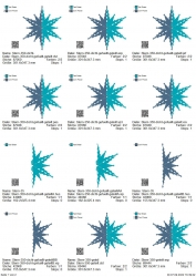 Stickdatei "Lace - Schneeflocke/Stern" Nr. 7 in 2 Varianten (350 mm) für Wechselrahmen