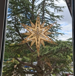 Stickdatei "Lace - Schneeflocke/Stern" Nr. 7 in 2 Varianten (350 mm) für Wechselrahmen