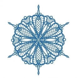 Stickdatei "Lace - Schneeflocke/Stern" Nr. 8 (100, 120, 150, 170, 200 mm)