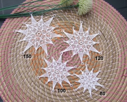 Stickdatei "Lace - Schneeflocke/Stern" Nr. 9 (80, 100, 120, 150 mm)
