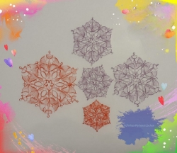 Stickdatei "Lace - Schneeflocke/Stern" Nr. 10 (100, 120, 150,170, 200 mm)