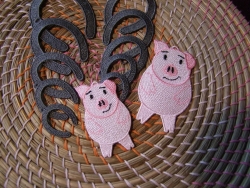 Stickdatei "FSL - Schweinchen" --- (80 und 100 mm)