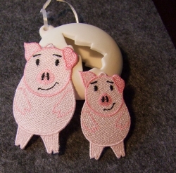 Stickdatei "FSL - Schweinchen" --- (80 und 100 mm)